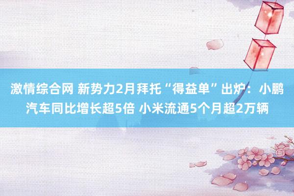 激情综合网 新势力2月拜托“得益单”出炉：小鹏汽车同比增长超5倍 小米流通5个月超2万辆