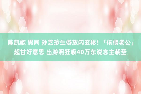 陈凯歌 男同 孙艺珍生僻放闪玄彬! 「依偎老公」超甘好意思 出游照狂吸40万东说念主朝圣